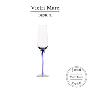 Vietri Mare玻璃杯蓝柄细腰高脚香槟杯时尚酒杯高颜值杯子丨坦塔
