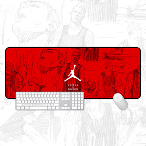 JORDAN灌篮高手乔丹超大NBA鼠标垫樱木花道超厚游戏键盘电脑桌垫