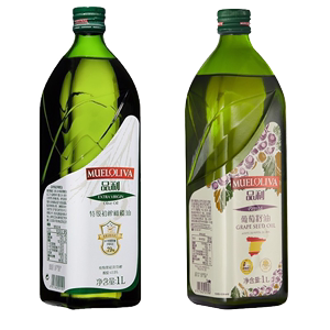 西班牙进口品利初榨橄榄油葡萄子油1L大瓶烹饪炒菜食用油