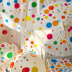 波点贴纸环创材料幼儿园美工区装饰展会草间弥生的世界彩色圆形