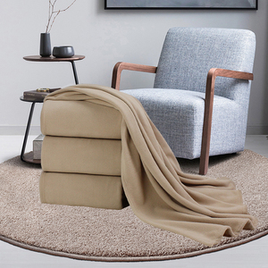 舒适柔软纯色加厚多功能防滑双面摇粒绒毛毯 床单空调毯 保暖毯子