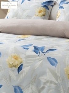 馨亭轻奢风床上四件套纯棉全棉缎纹印花双人床单被套1.5m床品套件