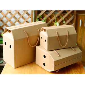 牛皮纸通用包装礼盒蔬菜水果包装盒5-10斤空白纸箱加印刷定做批发