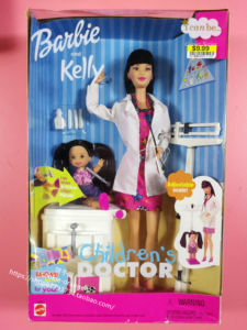 发 Barbie Children's Doctor 2000 儿科医生芭比娃娃 黑发