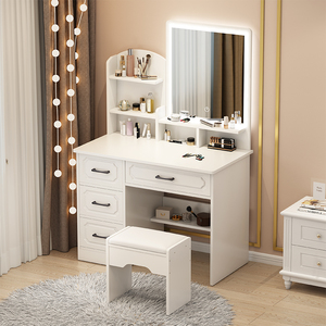 欧式梳妆台卧室收纳柜一体现代简约网红ins风小型家用高档化妆桌