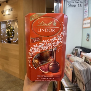 包邮 香港代购 进口Lindt瑞士莲血橙软心巧克力200g喜糖年货零食