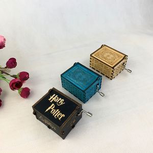 Harry potter哈利波特周边手摇小八音盒木质发条音乐盒创意礼物
