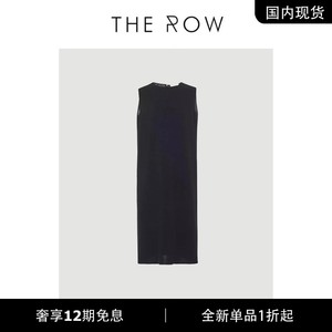 【官网正品】The Row Mirna无袖连衣裙女直筒宽松后开叉H型小黑裙