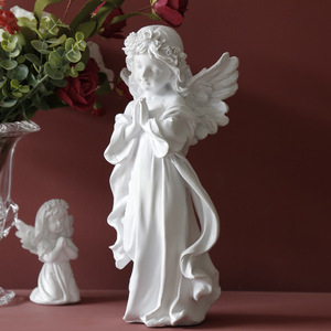 欧式祈祷天使女孩丘比特雕塑树脂人物网红书柜装饰工艺品桌面摆件