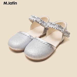 Mlatin马拉丁女童鞋子2023年夏款包头鞋透气鞋表演皮鞋12331S520X