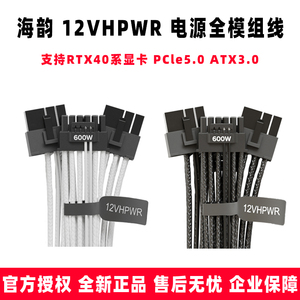 海韵12VHPWR全模组电源16AWG压纹线套装40系显卡 ATX3.0 PCIE 5.0