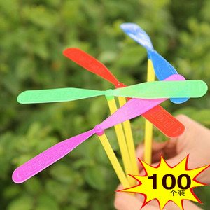 竹蜻蜓手搓双飞叶塑料飞天仙子飞盘类儿童益智怀旧网红创意小玩具