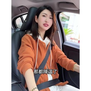 温柔风软糯糯奶呼呼浣熊绒橘色上衣女2024秋高级感时尚针织衫毛衣