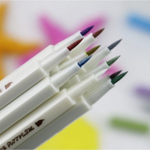 细款彩色中性笔装饰记号笔细头毛笔珠光笔软毛笔单头极细粉色油性