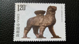 2-1河北省沧州市铁狮子2017-28 与巴肯寺狮子邮票 柬埔寨联合发行