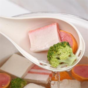 日本拉面汤勺大号盛汤勺漏勺二合一家用厨房长柄塑料耐高温两用勺