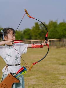 专业儿童传统弓箭射击运动青少年射箭安全吸盘弓玩具套装4-16岁