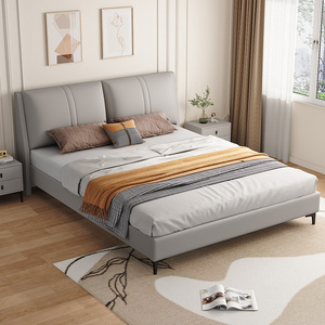 实木床2024年新款大床简约现代出租房用1米8双人床1米2单人床床架