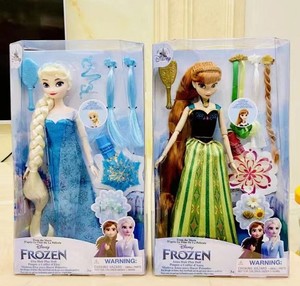正版迪士尼同款冰雪奇缘2艾莎安娜礼服装人偶娃娃过家家玩具手办