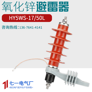 HY5WS-17/50L变压器用10-12KV氧化锌避雷器带脱离器架