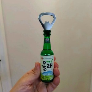 韩国开瓶器韩式啤酒起子汉拿山真露KASS酒起子磁性冰箱贴朝鲜族
