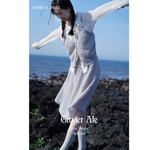 Ginger ale “小岛晨雾”手工串珠针织马甲/针织半裙 套装
