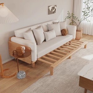 实木沙发床折叠两用小户型一体多功能伸缩客厅抽拉式沙发2023新款