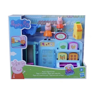 小猪佩奇过家家玩具猪妈妈佩奇逛超市儿童玩具场景盒装