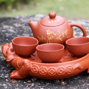 定制便携式紫砂工夫旅行茶具套装整套陶瓷户外车载旅游小茶盘茶壶