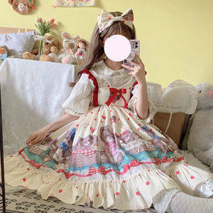 原创设计Lolita洋装可爱连衣裙夏天儿童小孩萝莉塔公主裙子全套装
