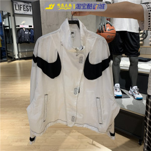 NIKE耐克女子新款对勾立领大logo梭织夹克外套DD5585-100-695-206