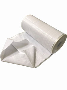 PP白色塑料编织袋卷蛇皮袋布料筒料半成品桶形状包装布卷批发防潮