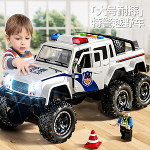 儿童越野车警车玩具合金仿真大号特警察公安110小汽车模型男孩3岁