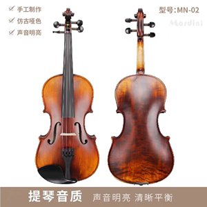 玛蒂尼MN-02小提琴专业考级成人儿童初学者入门演奏手工实木乐器
