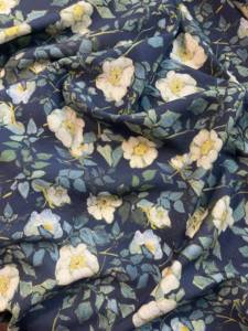 梵高野玫瑰 锦棉 数码印花 1.5米幅宽 一米价连衣裙衬衫面料