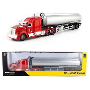 包邮 华一合金模型儿童玩具汽车1:50肯沃斯油罐车卡车运输工程车