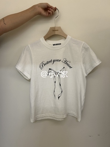 BALANCE韩国东大门代购2024春季女装新款圆领字母图案显瘦短袖T恤