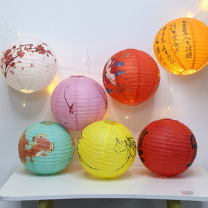 中国潮古风手提纸灯笼舞蹈道具新年元宵商场传统装饰场景布置灯笼