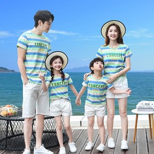 儿童亲子装男女童双胞胎姐弟装兄妹套装三亚旅游度假拍照短袖T恤