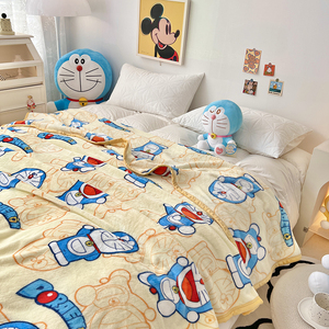 哆啦A梦儿童毛毯婴儿毯子办公室午睡空调盖毯牛奶绒蓝胖子机器猫