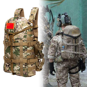 海豹BK战术双肩包 600D加密防水户外两用登山包 军迷组合迷彩背包