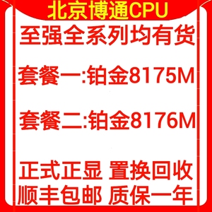 Intel 至强 铂金 8175M 8176M 正式版 服务器 CPU 成色新 有8173M
