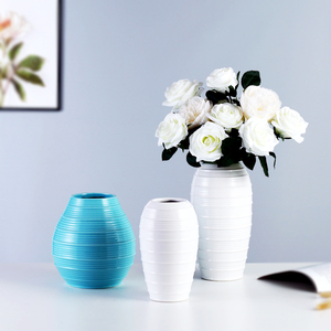 小清新陶瓷花瓶创意时尚简约现代客厅餐桌电视柜干花花插花器摆件
