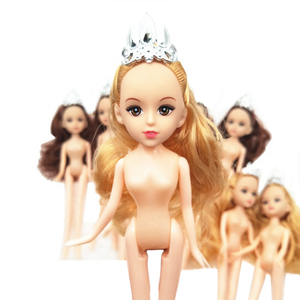 芭比娃娃蛋糕装饰25cm30cm带皇冠娃娃烘焙用品 公主生日蛋糕摆件