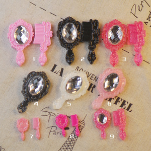 粉色安娜苏ANNASUI梳子包包手机美容树脂DIY贴钻手工手机壳材料