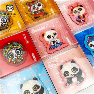 熊猫冰箱贴刺绣中国风伴手礼生肖磁贴四川成都基地旅游纪念品周边