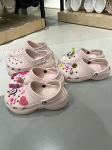 Crocs韩国代购正品 24新款石粉 无鞋花泡芙云朵 海运直邮不退货