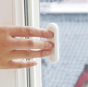 粘贴式塑料门窗拉手器橱柜小把手玻璃推拉辅助开关器安全多用