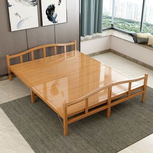竹床可折叠床单人双人家用简易成人硬板凉床午休午睡竹子实木板床