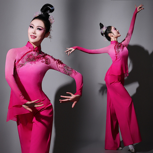 胶州秧歌服演出服2024新款中国风九儿古典舞蹈服装艺考女民族套装